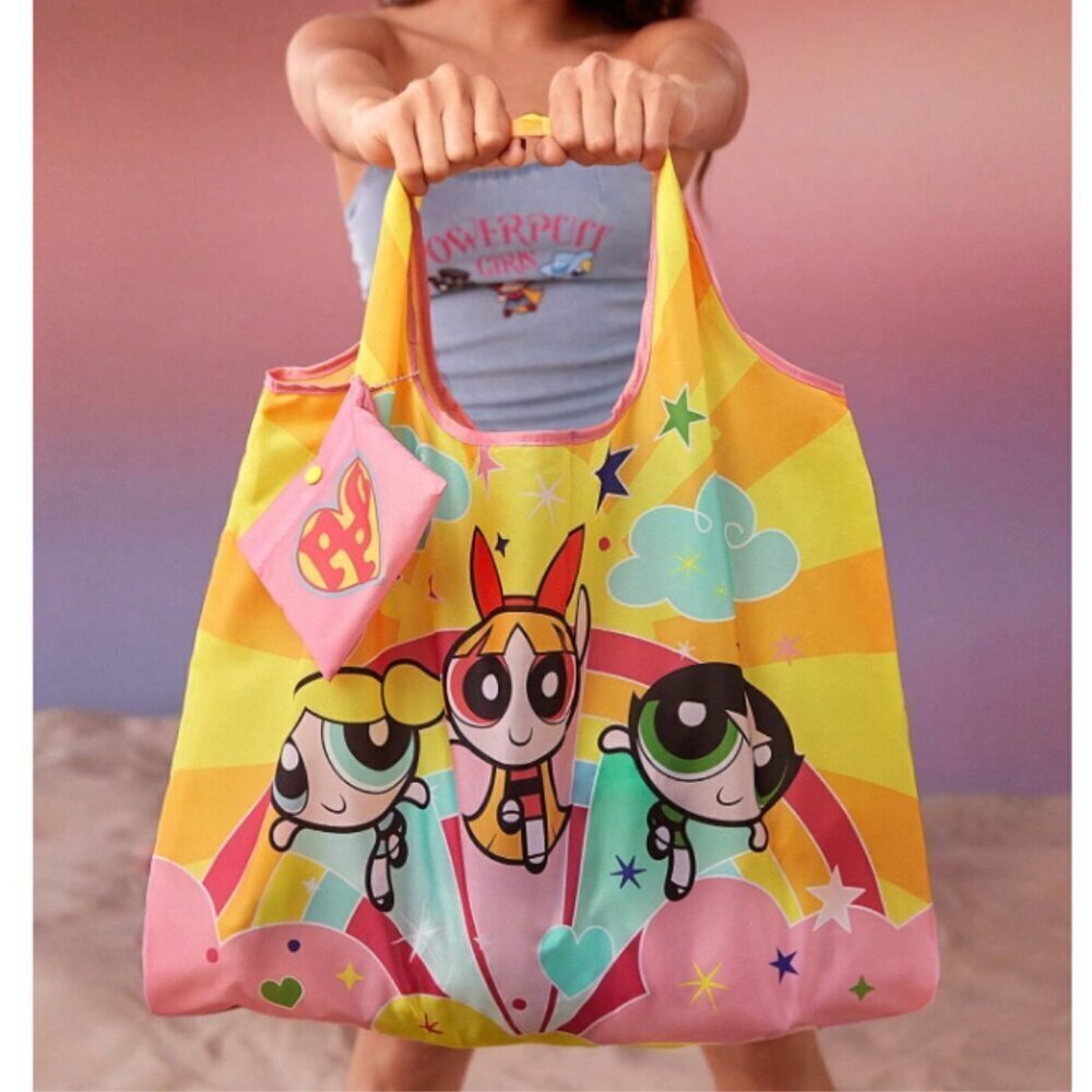 Power Puff Girls Packable Reusable Shopping Tote Pink Shein X